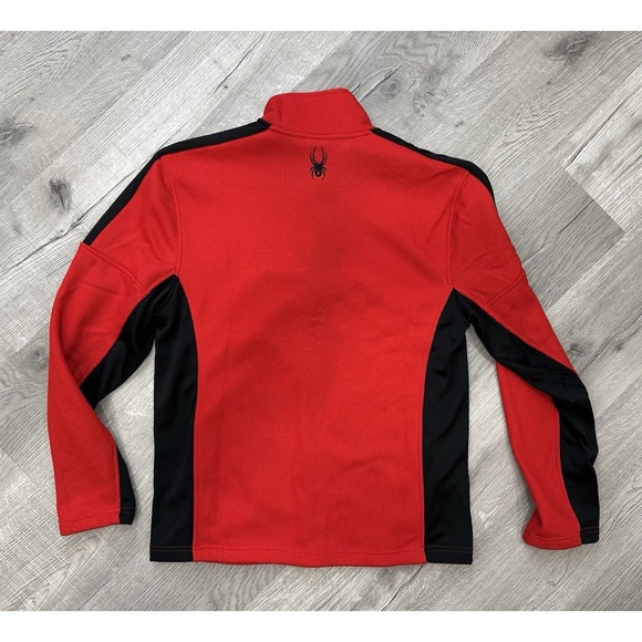 Spyder Jacket Men's M Jacket red black knit Waffle fleece NWT $129 - Picture 9 of 9